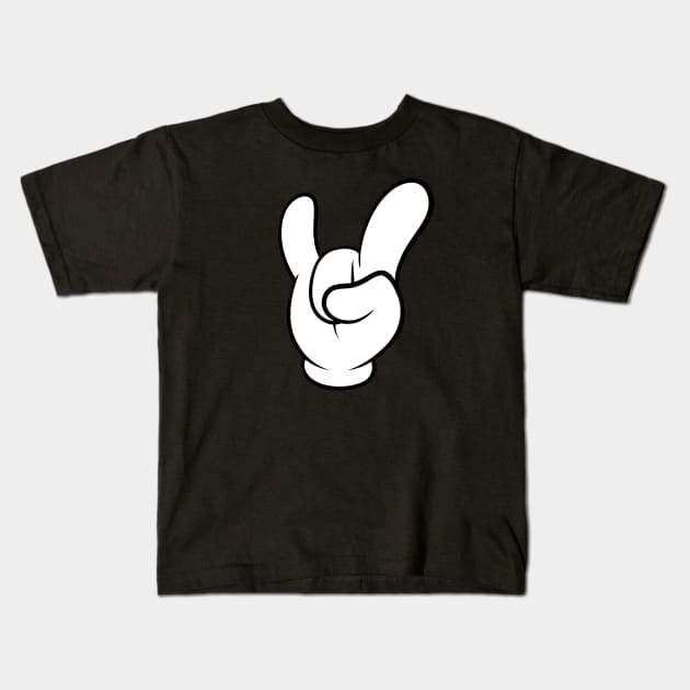 Rock Hand Kids T-Shirt by Hell Design